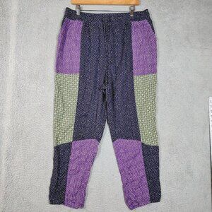 Anthropologie Saturday Sunday Pants Women's Large Multi Patchwork Lounge Trouser